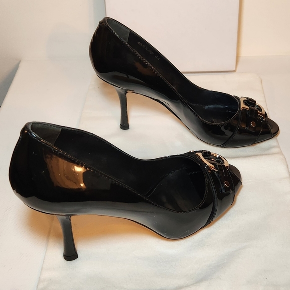 Christian Dior black patent leather high heel stilettos size 38 Womans Shoe - Picture 2 of 7